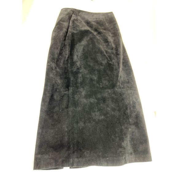 Kate Hill Black suede column skirt size 4 69d - Picture 5 of 14